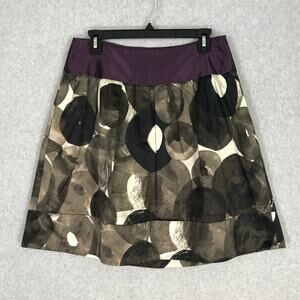 MNG Mango Suit Skirt Women Size 8 Knee Full Silky Career Church Twee Pocket READ